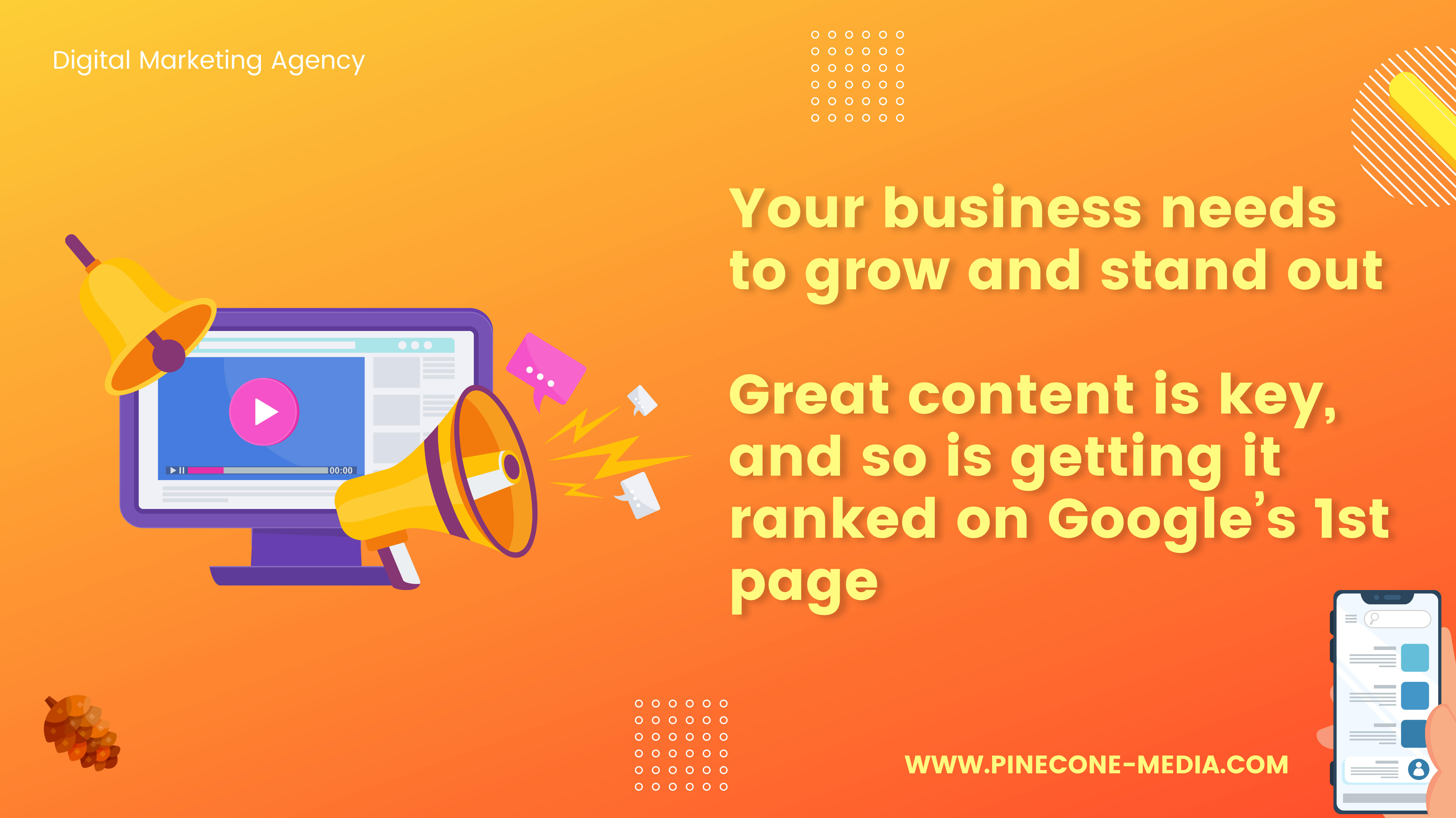 Read more about the article Your business needs to grow and stand out. Great content is key, and so is getting it ranked on Google’s 1st page.